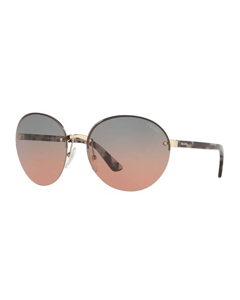 prada rimless acetate/metal sunglasses|Prada sunglasses outlet.